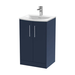 [BFPF2901G] Winshill Contemporary 2 Door Floor Standing Vanity Unit with Curved Basin - Choice of Size and Colour - Cutout