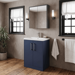 [BFPF2903A] Winshill Contemporary 2 Door Floor Standing Vanity Basin Unit with Mid-Edge Basin, Choice of Size and Colour
