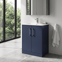 [BFPF2903B] Winshill Contemporary 2 Door Floor Standing Vanity Unit with Minimalist Basin - Choice of Size and Colour