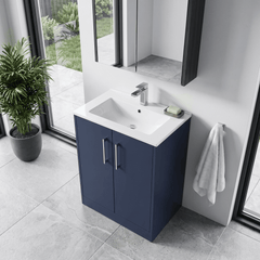 [BFPF2903B] Winshill Contemporary 2 Door Floor Standing Vanity Unit with Minimalist Basin - Choice of Size and Colour