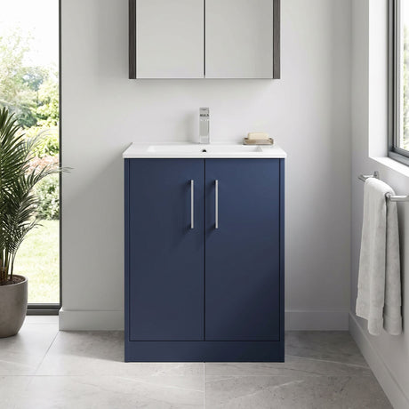[BFPF2903B] Winshill Contemporary 2 Door Floor Standing Vanity Unit with Minimalist Basin - Choice of Size and Colour - Silo