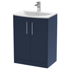 [BFPF2903G] Winshill Contemporary 2 Door Floor Standing Vanity Unit with Curved Basin - Choice of Size and Colour - Cutout