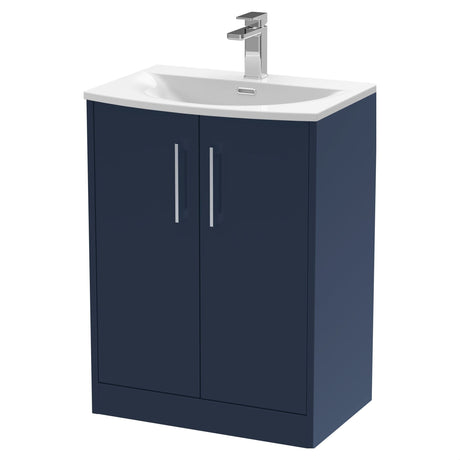 [BFPF2903G] Winshill Contemporary 2 Door Floor Standing Vanity Unit with Curved Basin - Choice of Size and Colour - Cutout
