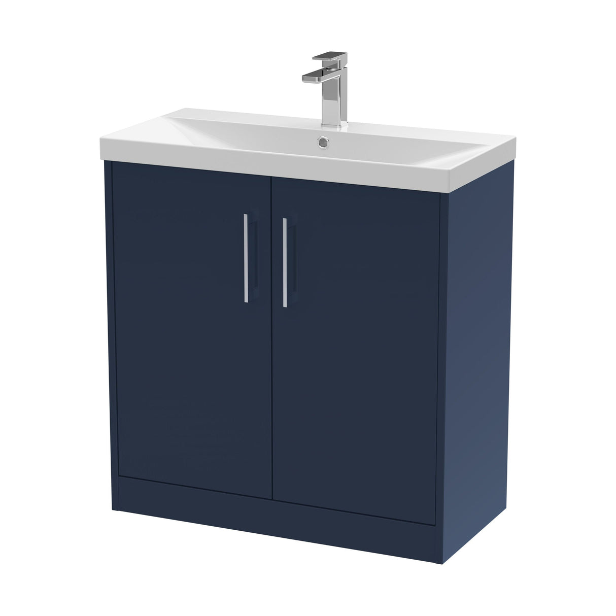 [BFPF2905D] Winshill Contemporary 2 Door Floor Standing Vanity Unit with Thin Edge Basin - Choice of Size and Colour - Cutout