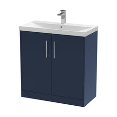 [BFPF2905D] Winshill Contemporary 2 Door Floor Standing Vanity Unit with Thin Edge Basin - Choice of Size and Colour - Cutout