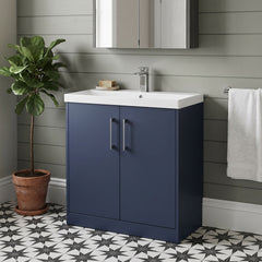 [BFPF2905D] Winshill Contemporary 2 Door Floor Standing Vanity Unit with Thin Edge Basin - Choice of Size and Colour