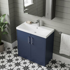 [BFPF2905D] Winshill Contemporary 2 Door Floor Standing Vanity Unit with Thin Edge Basin - Choice of Size and Colour