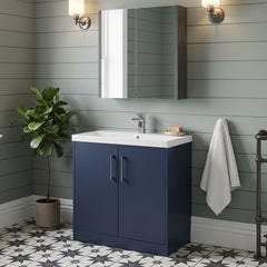 [BFPF2905D] Winshill Contemporary 2 Door Floor Standing Vanity Unit with Thin Edge Basin - Choice of Size and Colour