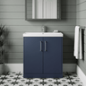 [BFPF2905D] Winshill Contemporary 2 Door Floor Standing Vanity Unit with Thin Edge Basin - Choice of Size and Colour - Silo