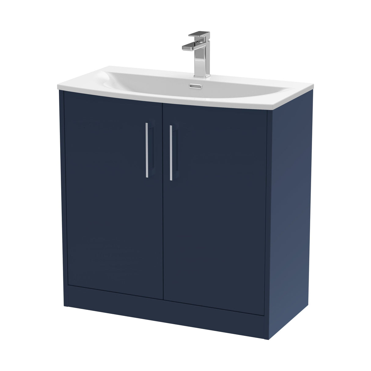 [BFPF2905G] Winshill Contemporary 2 Door Floor Standing Vanity Unit with Curved Basin - Choice of Size and Colour - Cutout