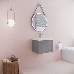 [BFPF291A] Belvide Partial Fluted 1 Drawer Wall Hung Vanity Unit with Mid-Edge 1 Tap Hole Ceramic Basin - Lifestyle 3