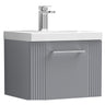 [BFPF291D] Belvide Retro Partial Fluted 1 Drawer Wall Hung Vanity Basin Unit with Thin-Edge Basin, Choice of Size and Colour - Cutout