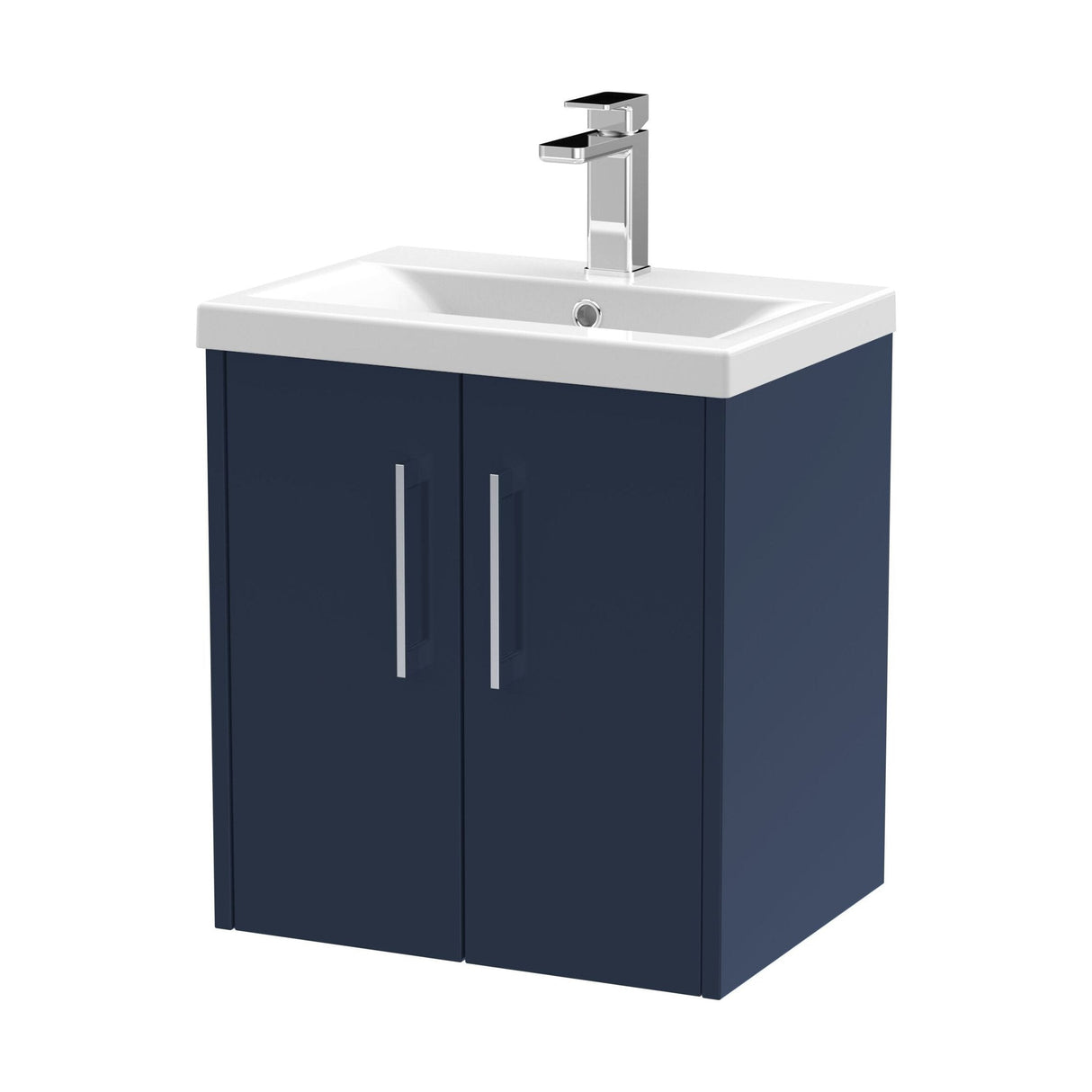 [BFPF2921A] Winshill Contemporary 2 Door Wall Hung Vanity Unit with Mid-Edge Basin - Choice of Size and Colour - Cutout