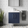 [BFPF2921A] Winshill Contemporary 2 Door Wall Hung Vanity Unit with Mid-Edge Basin - Choice of Size and Colour - Silo