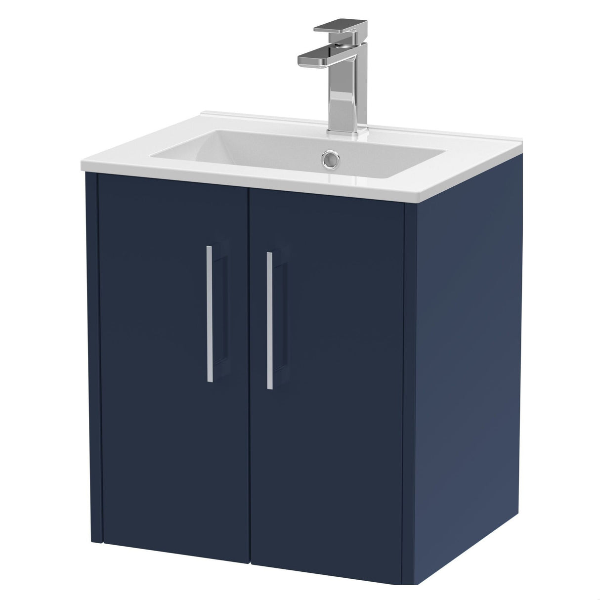 [BFPF2921B] Winshill Contemporary 2 Door Wall Hung Vanity Unit with Minimalist Basin - Choice of Size and Colour - Cutout