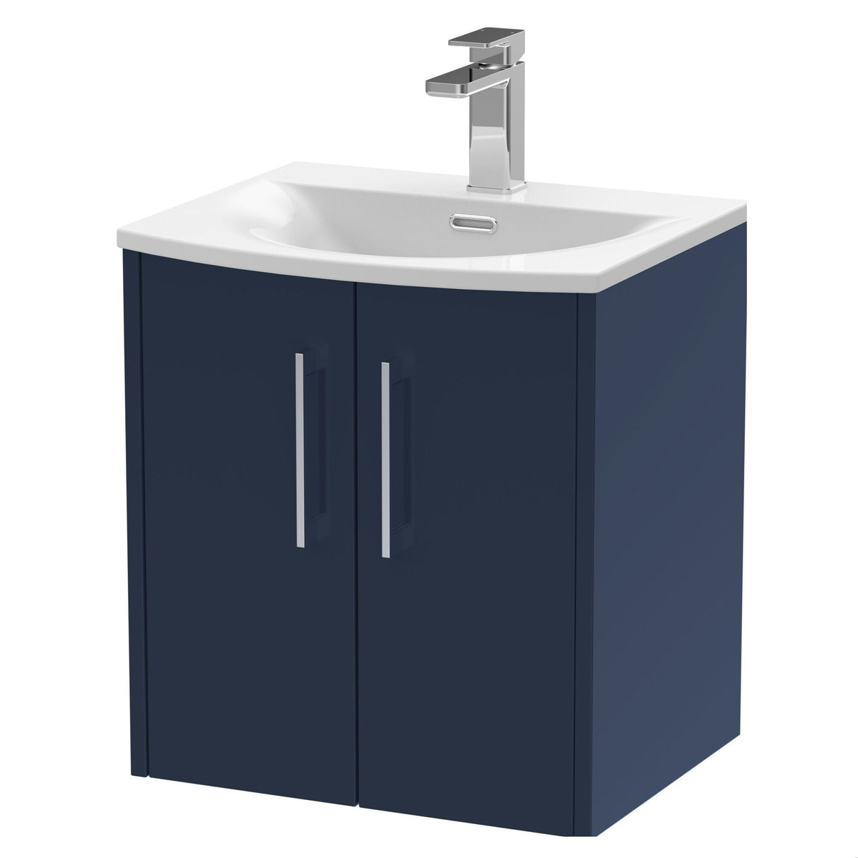 [BFPF2921G] Winshill Contemporary 2 Door Wall Hung Vanity Unit with Curved Basin - Choice of Size and Colour - Cutout