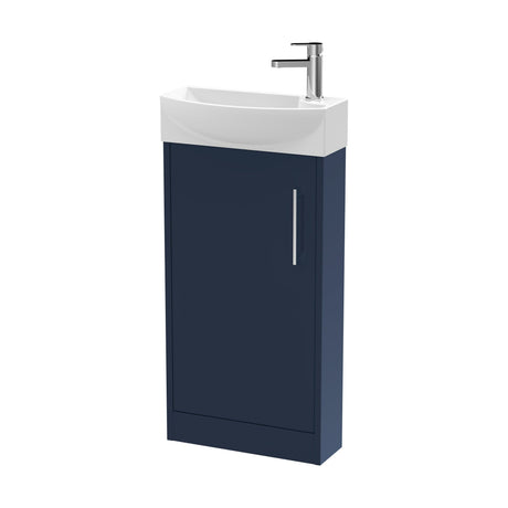 [BFPF2921L] Winshill Contemporary 1 Door Floor Standing Cloakroom Vanity Unit with Basin - Choice of Orientation and Colour - Cutout