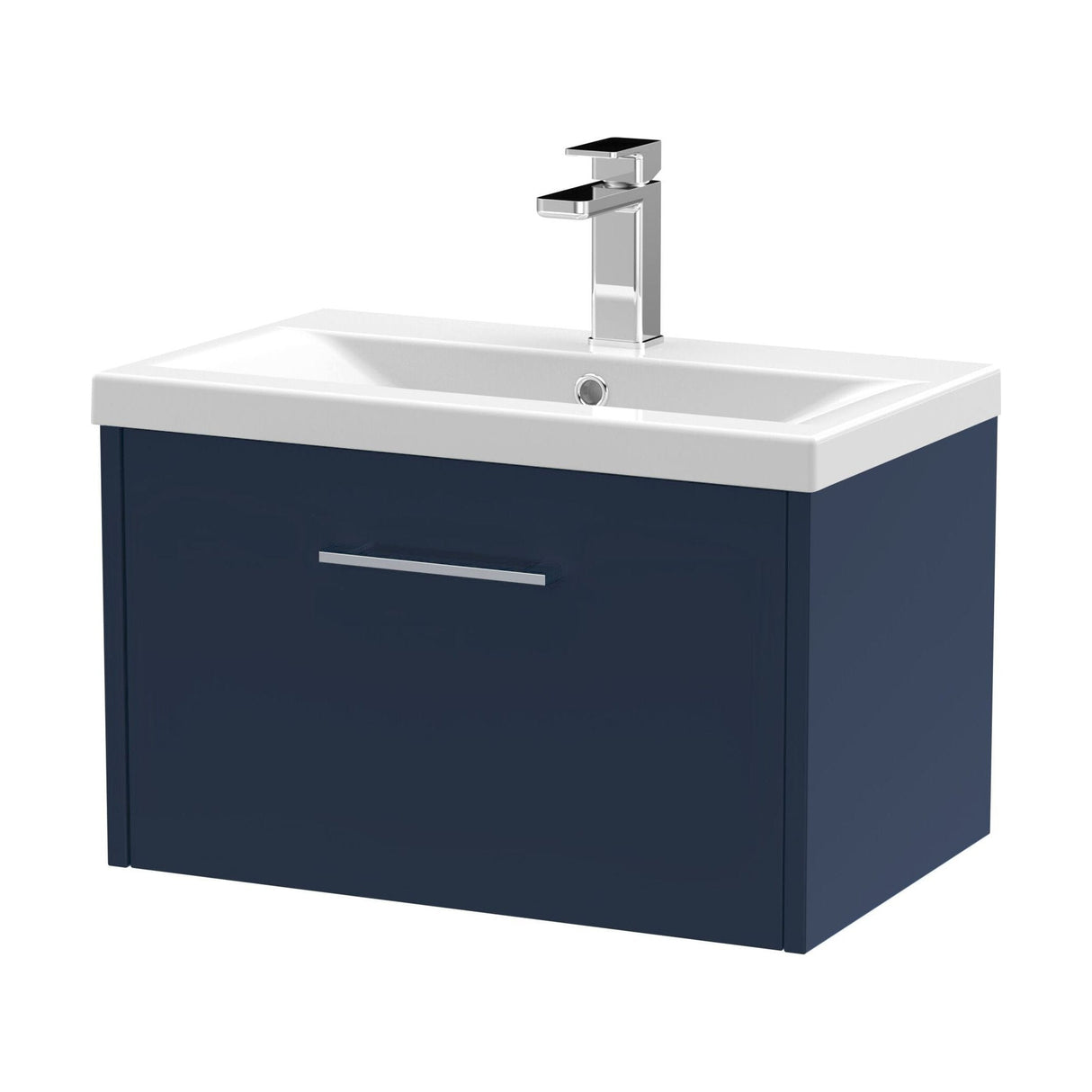 [BFPF2922A] Winshill Contemporary 1 Drawer Wall Hung Vanity Unit with Mid-Edge Basin - Choice of Size and Colour - Cutout