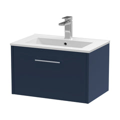 [BFPF2922B] Winshill Wall Hung 1 Drawer Vanity Unit with 1 Tap Hole Minimalist Basin, Choice of Size and Colour - Cutout