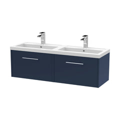 [BFPF2922C] Winshill Contemporary 2 Drawer 1200mm Wall Hung Vanity Unit with Thin Edge Basin - Choice of Colour - Cutout