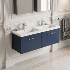 [BFPF2922C] Winshill Contemporary 2 Drawer 1200mm Wall Hung Vanity Unit with Thin Edge Basin - Choice of Colour