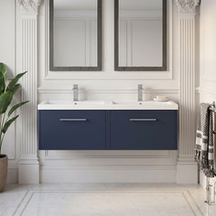 [BFPF2922C] Winshill Contemporary 2 Drawer 1200mm Wall Hung Vanity Unit with Thin Edge Basin - Choice of Colour - Silo