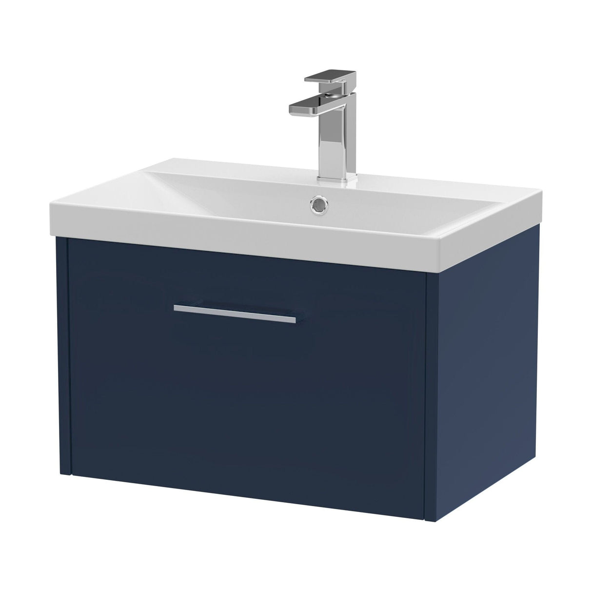 [BFPF2922D] Winshill Contemporary 1 Drawer Wall Hung Vanity Unit with Thin Edge Basin - Choice of Size and Colour - Cutout