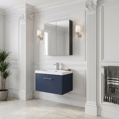 [BFPF2922D] Winshill Contemporary 1 Drawer Wall Hung Vanity Unit with Thin Edge Basin - Choice of Size and Colour