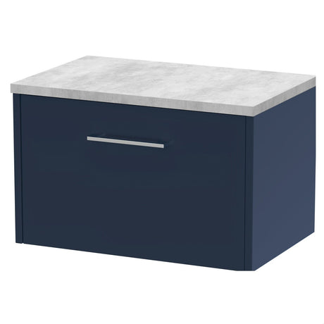 [BFPF2922LBG] Winshill Contemporary 1 Drawer Wall Hung Vanity Unit with Bellato Grey Laminate Worktop - Choice of Size and Colour - Cutout