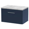 [BFPF2922LBG] Winshill Contemporary 1 Drawer Wall Hung Vanity Unit with Bellato Grey Laminate Worktop - Choice of Size and Colour - Cutout