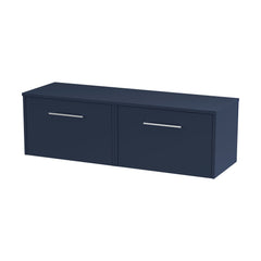 [BFPF2922W2] Winshill Contemporary 2 Drawer 1200mm Wall Hung Vanity Unit with Worktop - Choice of Colour - Cutout