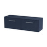 [BFPF2922W2] Winshill Contemporary 2 Drawer 1200mm Wall Hung Vanity Unit with Worktop - Choice of Colour - Cutout