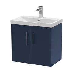 [BFPF2923D] Winshill Contemporary 2 Door Wall Hung Vanity Unit with Thin Edge Basin - Choice of Size and Colour - Cutout
