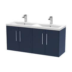 [BFPF2923F] Winshill Contemporary Wall Hung 4 Door Vanity Basin Unit with Ceramic Basin, 1200mm, Choice of Colour - Cutout