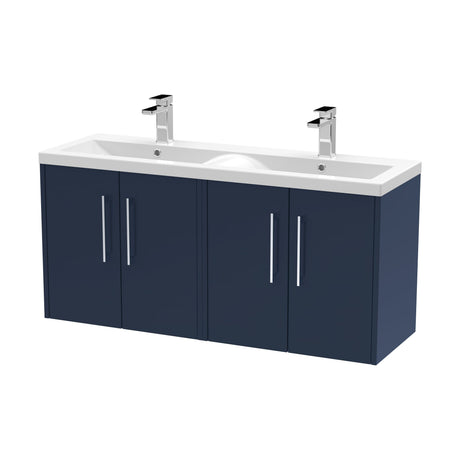 [BFPF2923F] Winshill Contemporary Wall Hung 4 Door Vanity Basin Unit with Ceramic Basin, 1200mm, Choice of Colour - Cutout