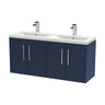 [BFPF2923F] Winshill Contemporary Wall Hung 4 Door Vanity Basin Unit with Ceramic Basin, 1200mm, Choice of Colour - Cutout