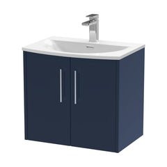 [BFPF2923G] Winshill Contemporary 2 Door Wall Hung Vanity Unit with Curved Basin - Choice of Size and Colour - Cutout
