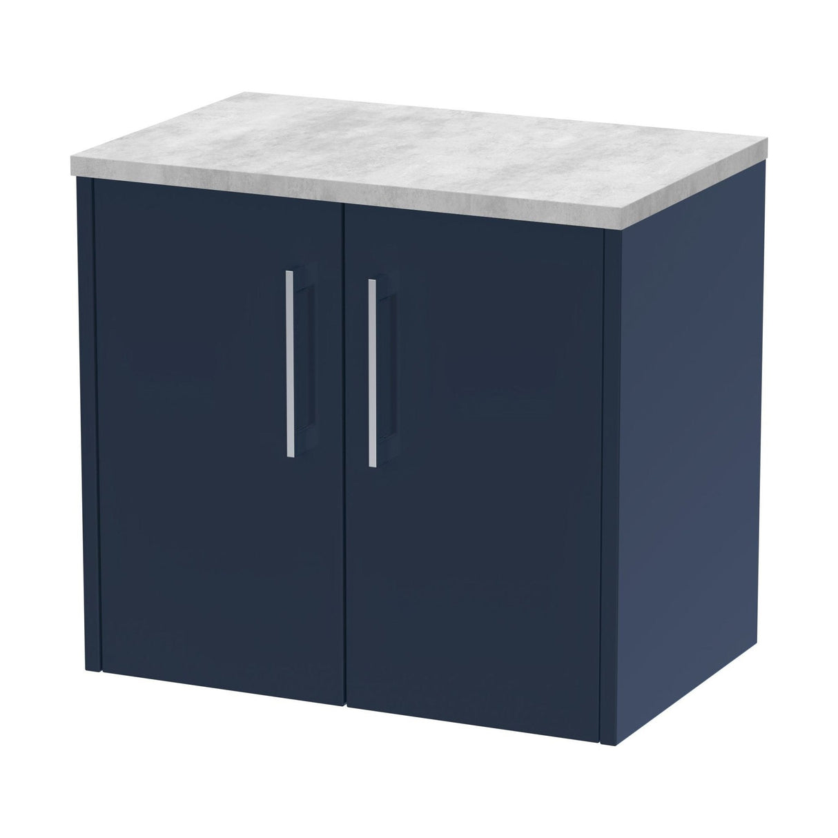 [BFPF2923LBG] Winshill Contemporary 2 Door Wall Hung Vanity Unit with Bellato Grey Laminate Worktop - Choice of Colour - Cutout