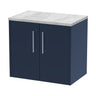 [BFPF2923LBG] Winshill Contemporary 2 Door Wall Hung Vanity Unit with Bellato Grey Laminate Worktop - Choice of Colour - Cutout