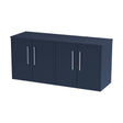[BFPF2923W2] Winshill Contemporary 2 Door Wall Hung Vanity Unit with Worktop, Dark Blue, 1200mm - Cutout