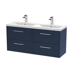 [BFPF2924F] Winshill Contemporary 4 Drawer Wall Hung Vanity Unit with Double Basin, 1200mm, Choice of Colour - Cutout
