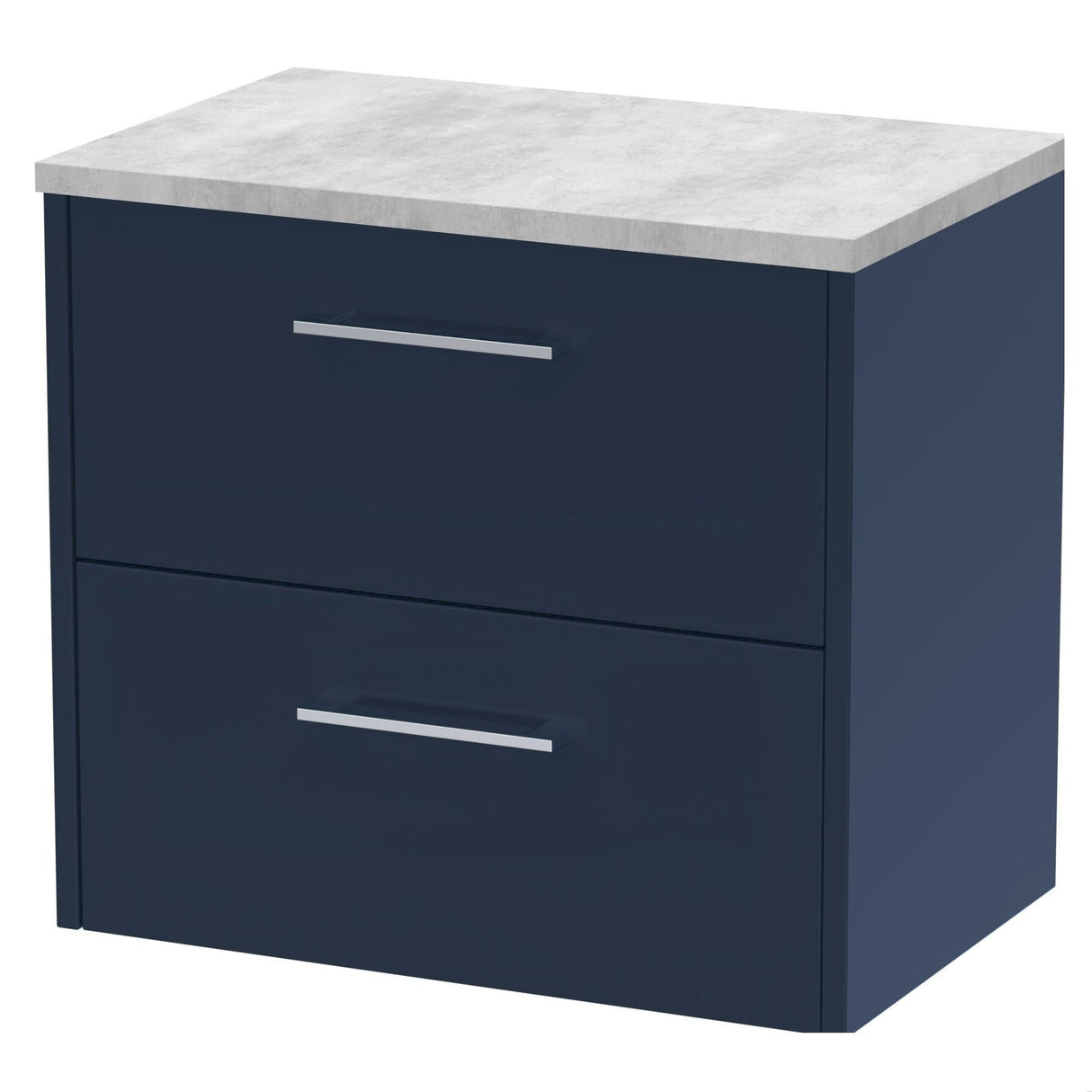 [BFPF2924LBG] Winshill Contemporary 2 Drawer Wall Hung Vanity Unit with Laminate Worktop - Choice of Size and Colour - Cutout