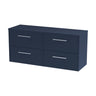 [BFPF2924W2] Winshill Contemporary 4 Drawer 1200mm Wall Hung Vanity Unit with Worktop - Choice of Colour - Cutout