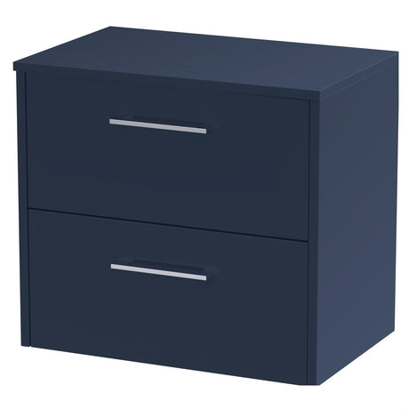 [BFPF2924W] Winshill Contemporary 2 Drawer Wall Hung Vanity Unit with Worktop - Choice of Size and Colour - Cutout