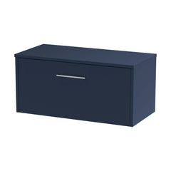 [BFPF2925W] Winshill Contemporary 1 Drawer Wall Hung Vanity Unit with Worktop - Choice of Size and Colour - Cutout