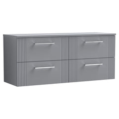 [BFPF293W2] Belvide Retro Partial Fluted 2 Drawer Wall Hung Vanity Unit with Colour Coordinating Worktop, Choice of Colour - Cutout