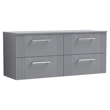 [BFPF293W2] Belvide Retro Partial Fluted 2 Drawer Wall Hung Vanity Unit with Colour Coordinating Worktop, Choice of Colour - Cutout