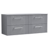 [BFPF293W2] Belvide Retro Partial Fluted 2 Drawer Wall Hung Vanity Unit with Colour Coordinating Worktop, Choice of Colour - Cutout