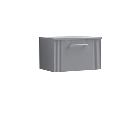 [BFPF294W] Belvide Retro Partial Fluted 1 Drawer Wall Hung Vanity Unit with Colour Coordinating Worktop, Choice of Size and Colour - Cutout