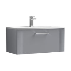 [BFPF296G] Belvide Retro Partial Fluted 1 Drawer Wall Hung Vanity Basin Unit with Curved Basin, Choice of Size and Colour - Cutout